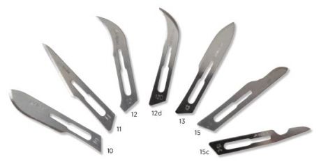 Scalpel blades for No. 3 and No. 7 Handles
